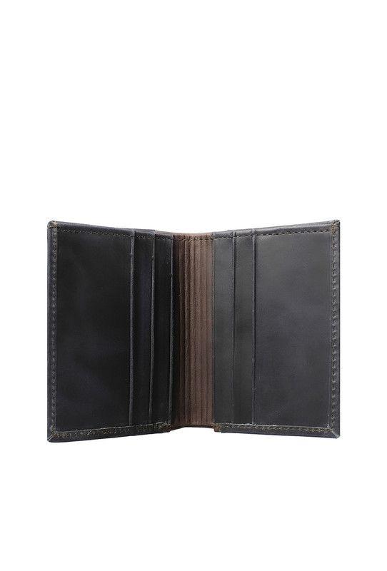 Tarjetero Hombre Craftmen 100% Cuero Genuino negro-café-2