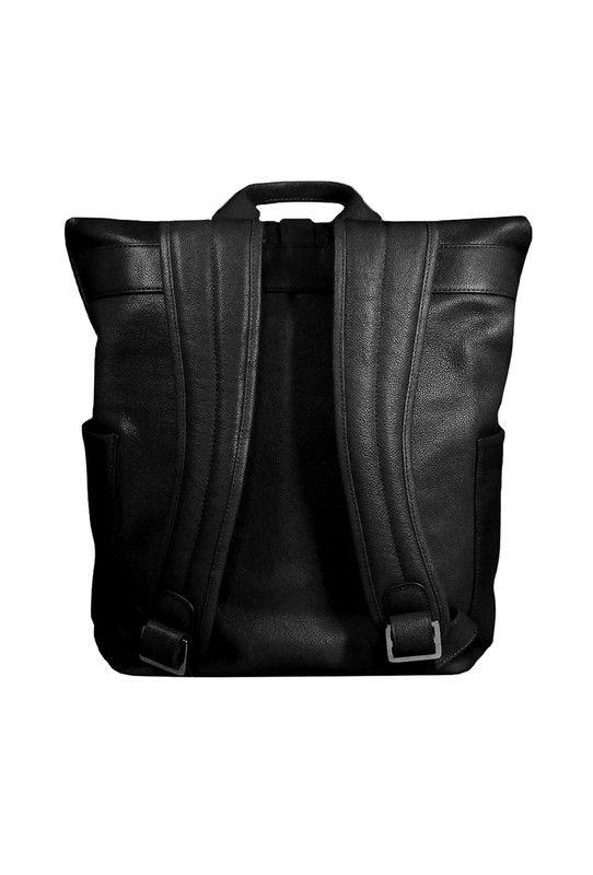Mochila Notebook 16"  100% cuero natural negro  Belfast  Craftmen -2