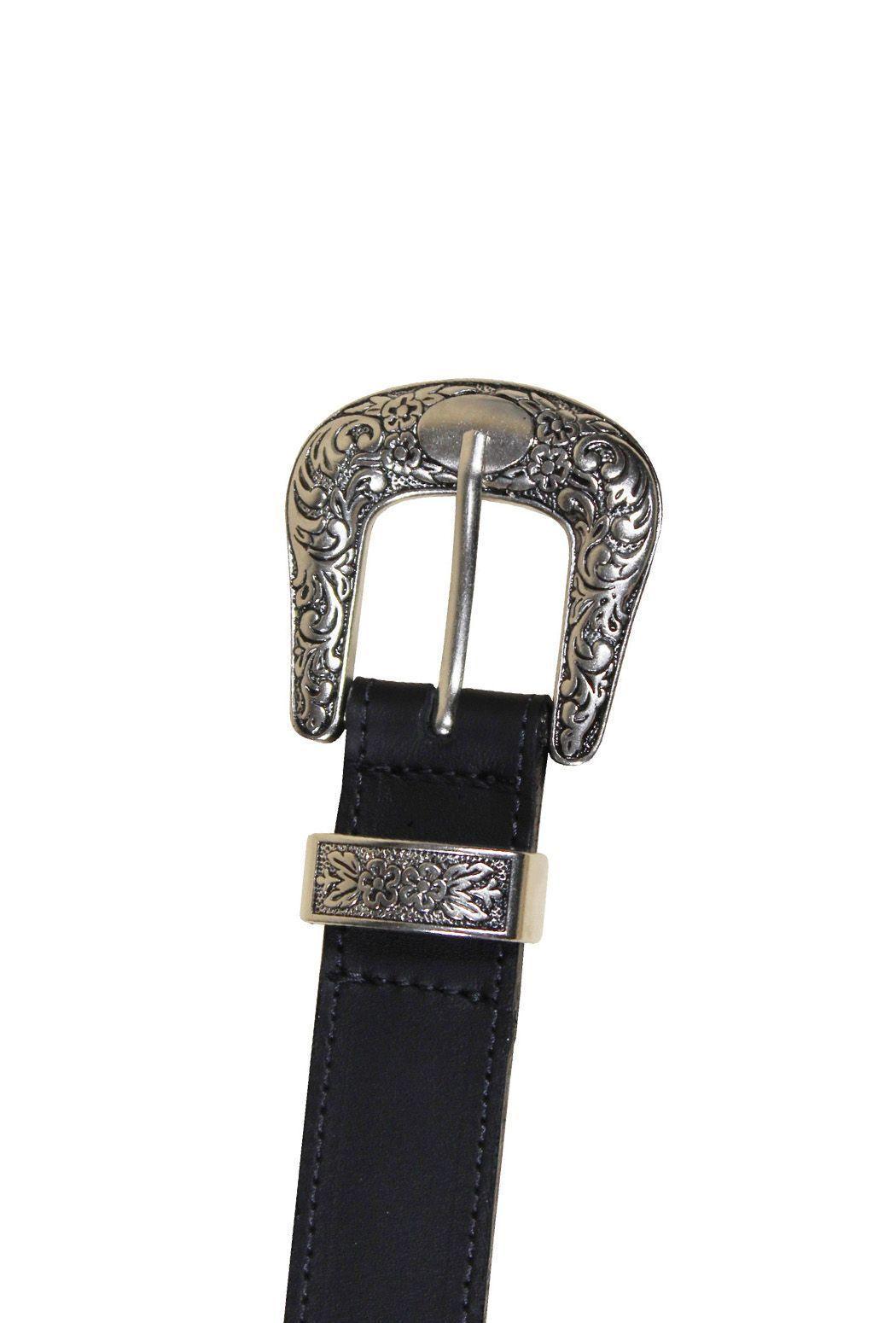 Cinturón Cuero Genuino Iris Negro-1