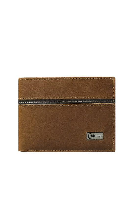 Billetera 100% cuero natural coñac  Oxford Craftmen -0