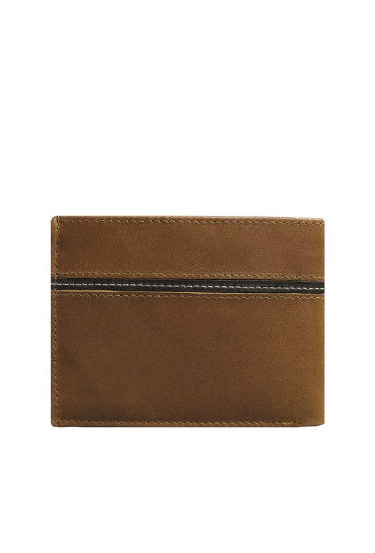 Billetera 100% cuero natural coñac  Oxford Craftmen -1