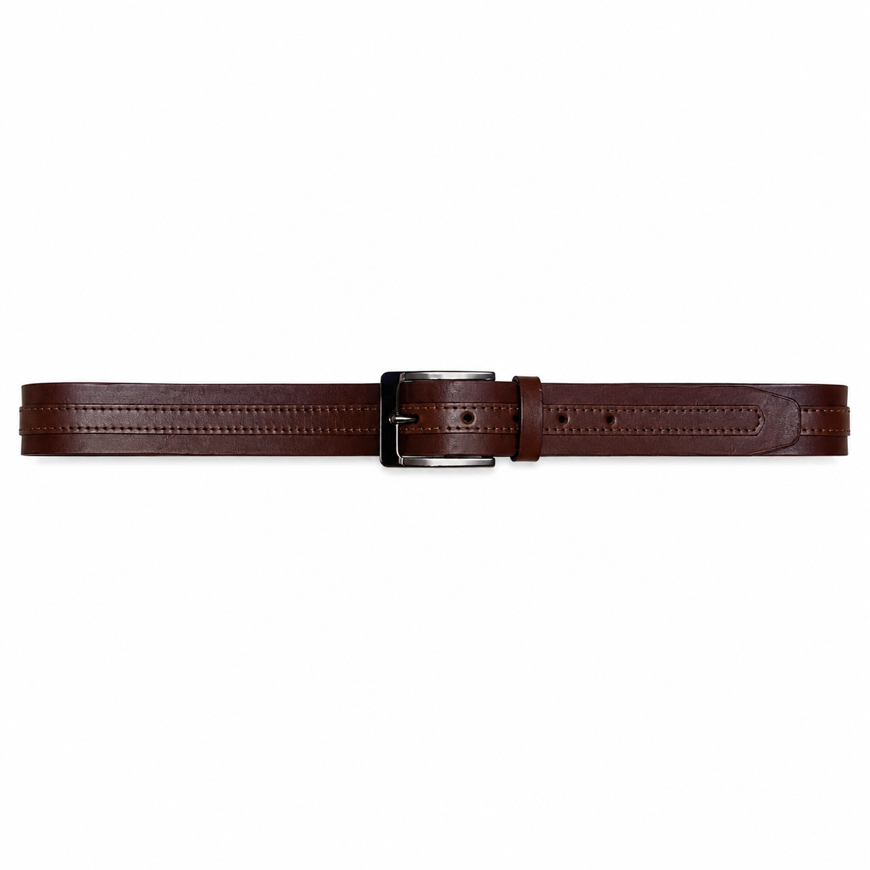 Cinturon Hombre 100% cuero natural burdeo Wood Craftmen-2
