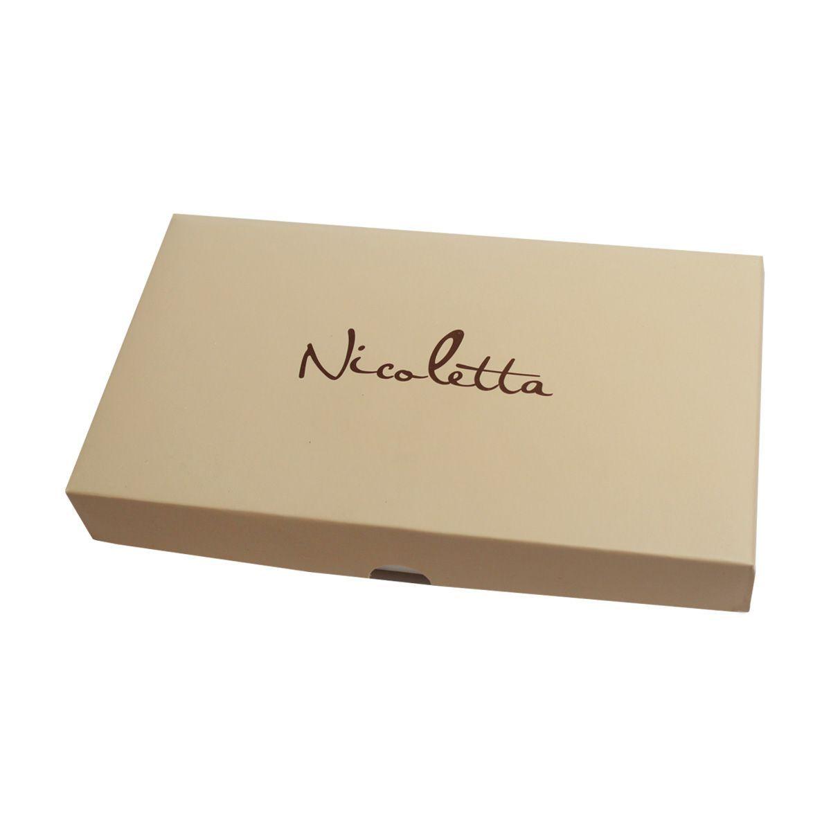 Billetera  mujer 100% cuero genuino verde musgo  Quinn  Nicoletta-3