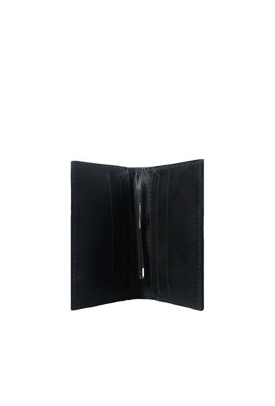 Tarjetero Portabilletes 100% cuero natural  negro Craftmen -2