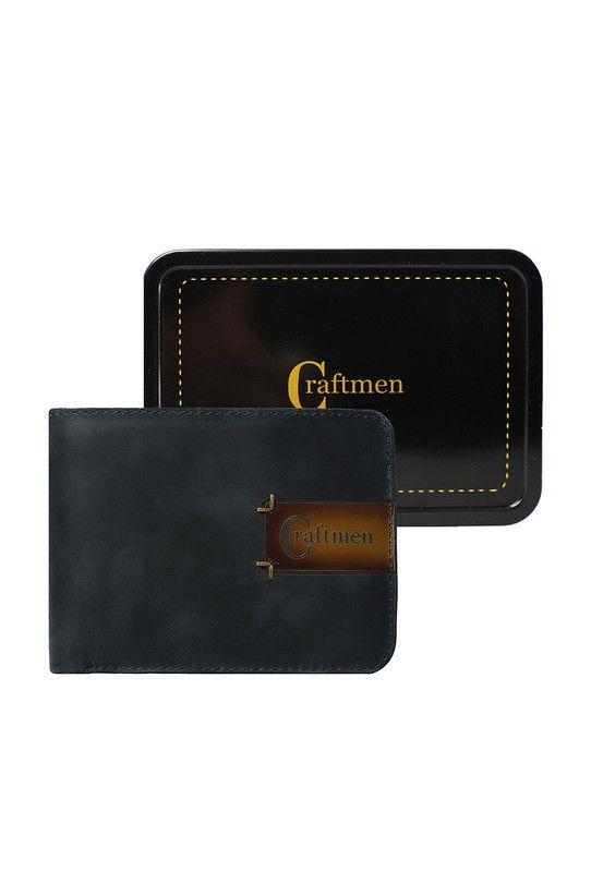 Billetera 100% cuero natural  negro York Craftmen -3