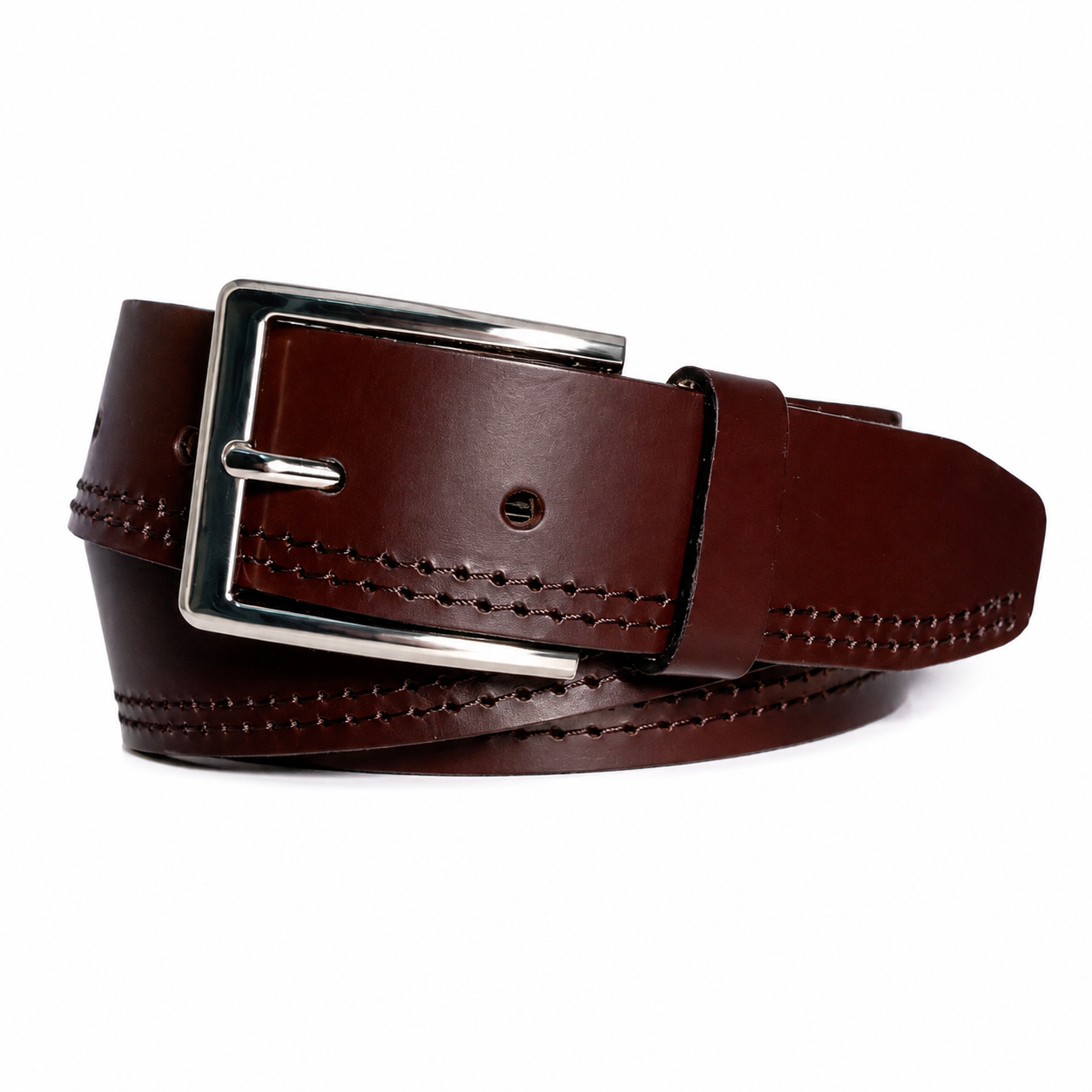 Cinturon Hombre 100% cuero natural cafe MCC19-C  Craftmen-0
