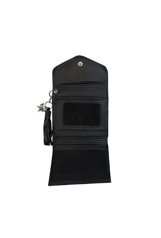 Billetera  mujer 100% cuero genuino negro  Ruby  Nicoletta-2