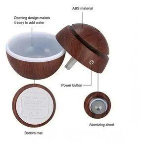 Humidificador Difusor Usb Aromaterapia 7 Colores Marron-1