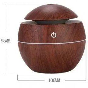 Humidificador Difusor Usb Aromaterapia 7 Colores Marron-2