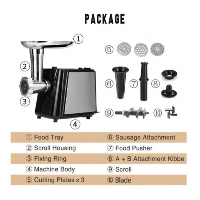 Maquina Trituradora Potente Moledora Carnes Embutidos Hogar-5