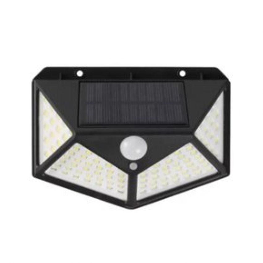 Packs 10 Focos Exteriores 100 Led Solar Luz Fija Sensor-0