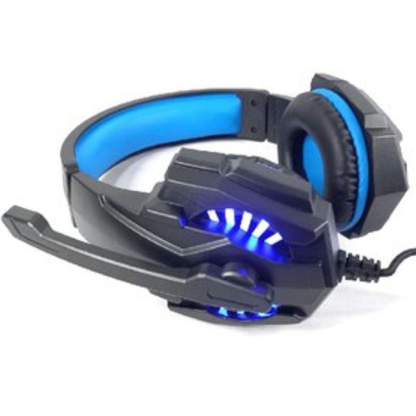 Audifono Ps4 Con Luz Azul Gamer Con Microfono Plegable-1
