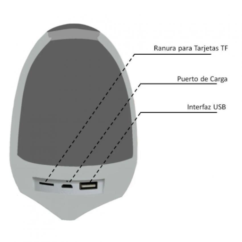 Parlante Lampara de Mesa Luz Led 3D de Estrellas-3