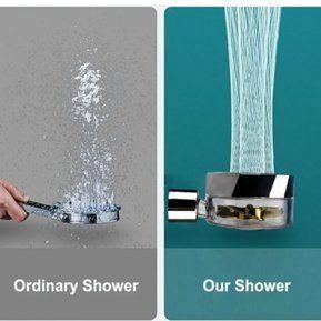 Eco Ducha Cabezal Ducha Telefono Turbina Aumenta Presion Azul -2