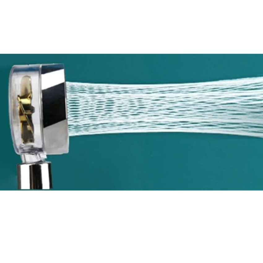 Eco Ducha Cabezal Ducha Telefono Turbina Aumenta Presion Azul -5