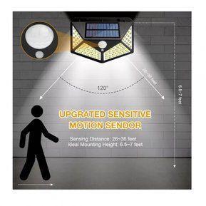 Packs 5 Focos Exteriores 100 Led Solar Luz Fija Sensor-4