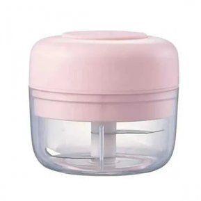 Picador De Ajo Verduras Electrico Recargable Rosado-4