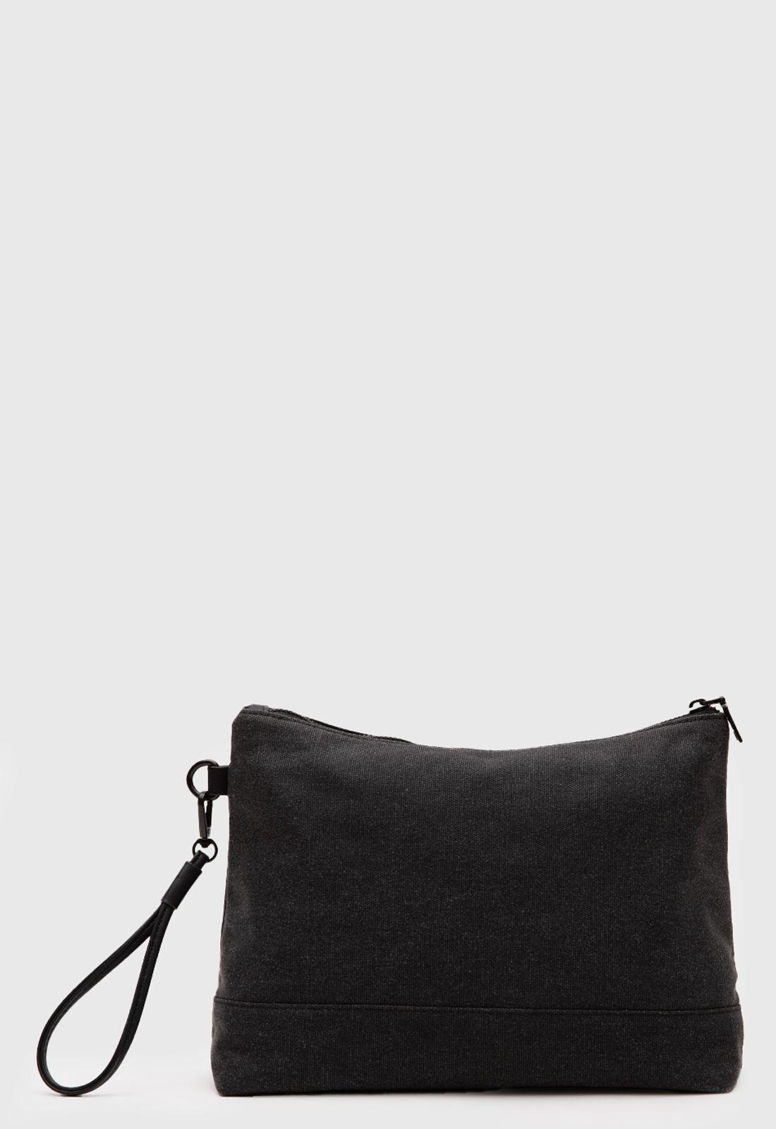 Neceser Waxed Canvas Black Black Bubba-2