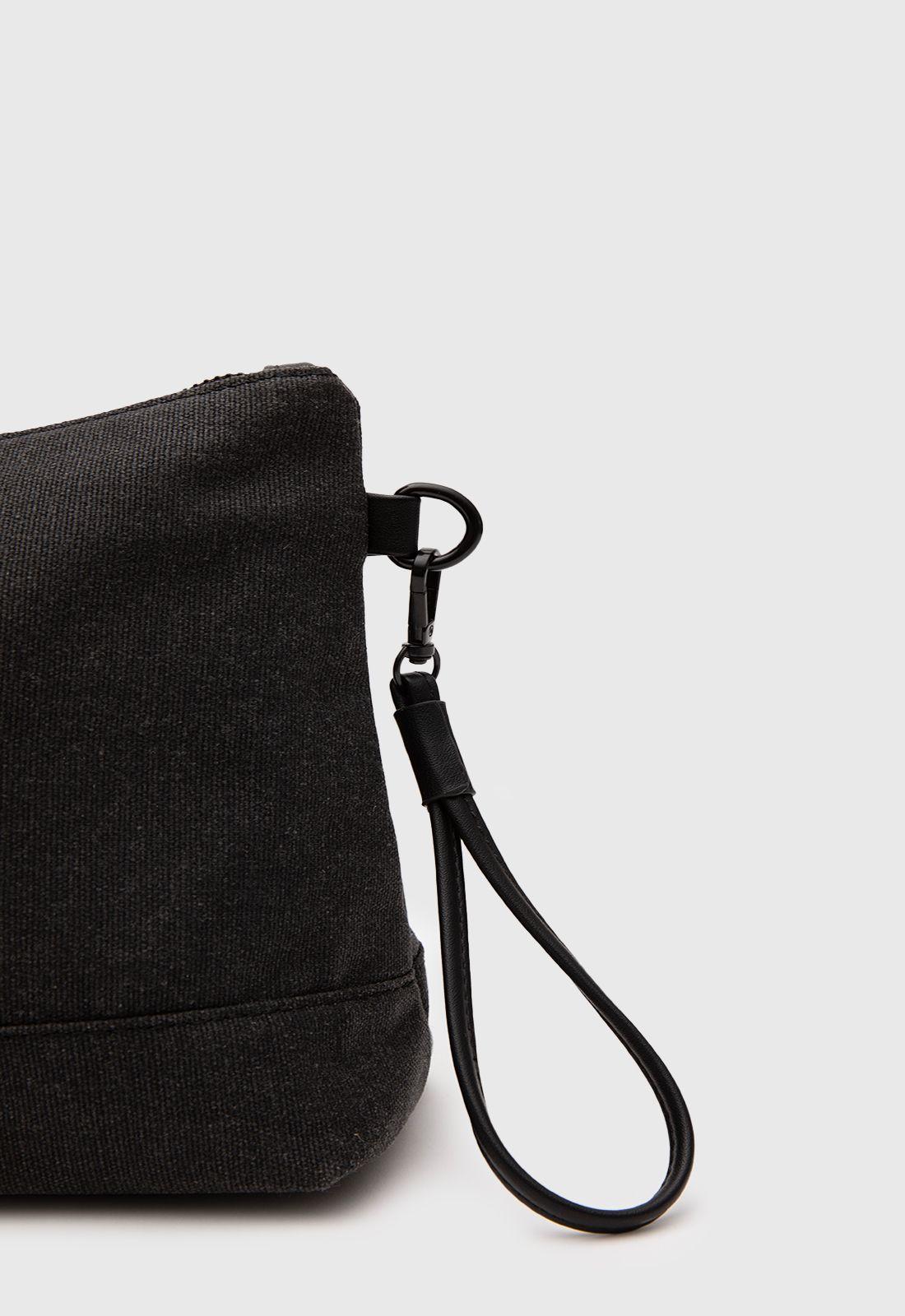 Neceser Waxed Canvas Black Black Bubba-3