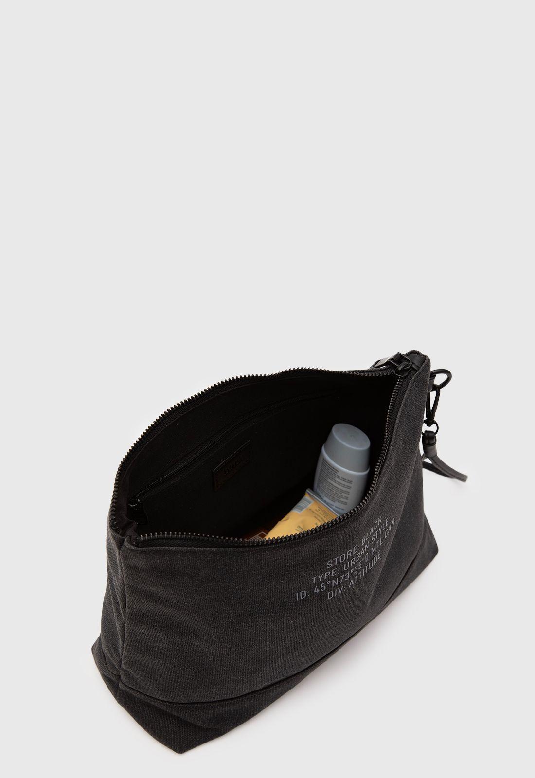 Neceser Waxed Canvas Black Black Bubba-5