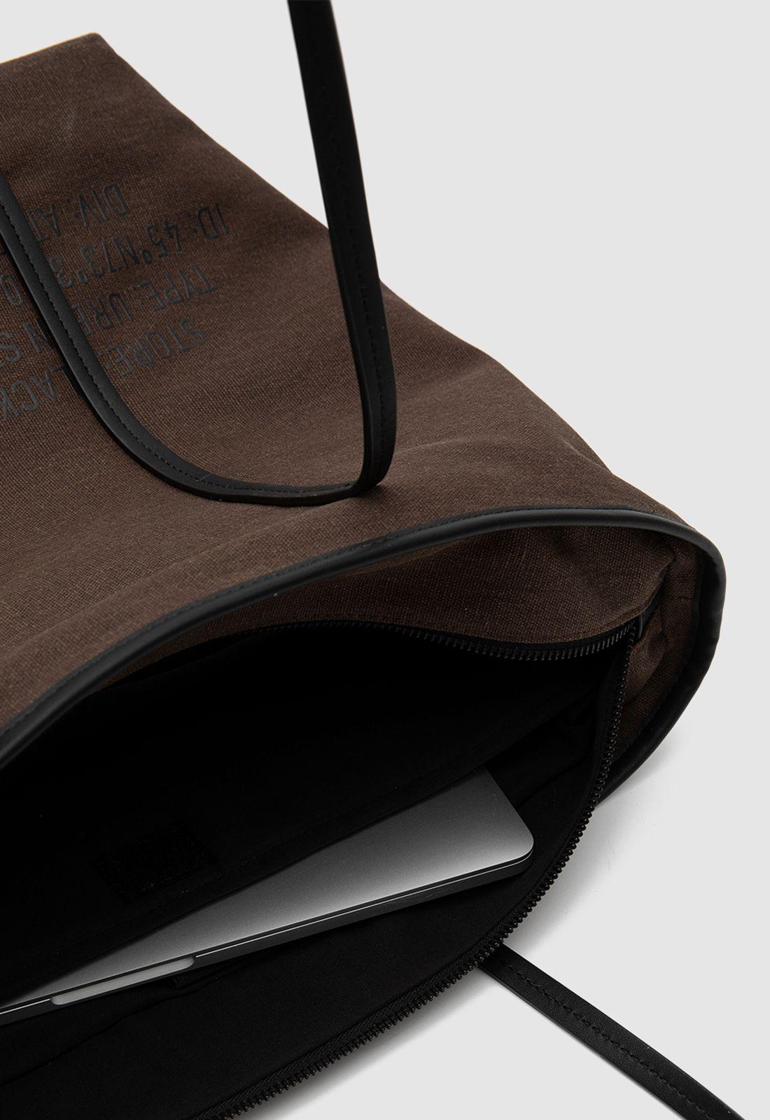 Tote Waxed Canvas Maple Black Bubba-5