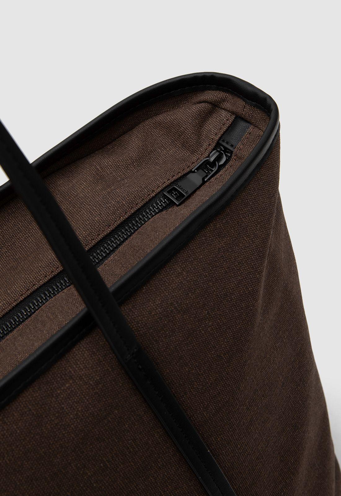 Tote Waxed Canvas Maple Black Bubba-7