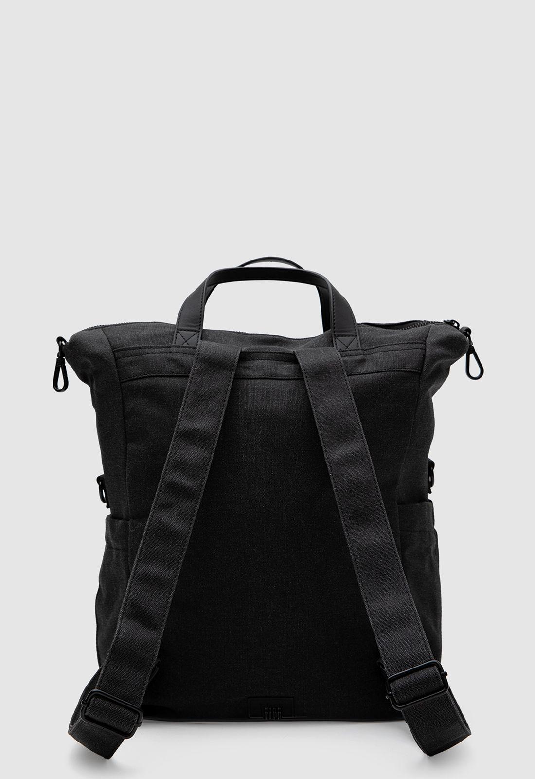 Mochila Waxed Canvas Black Black Bubba-2