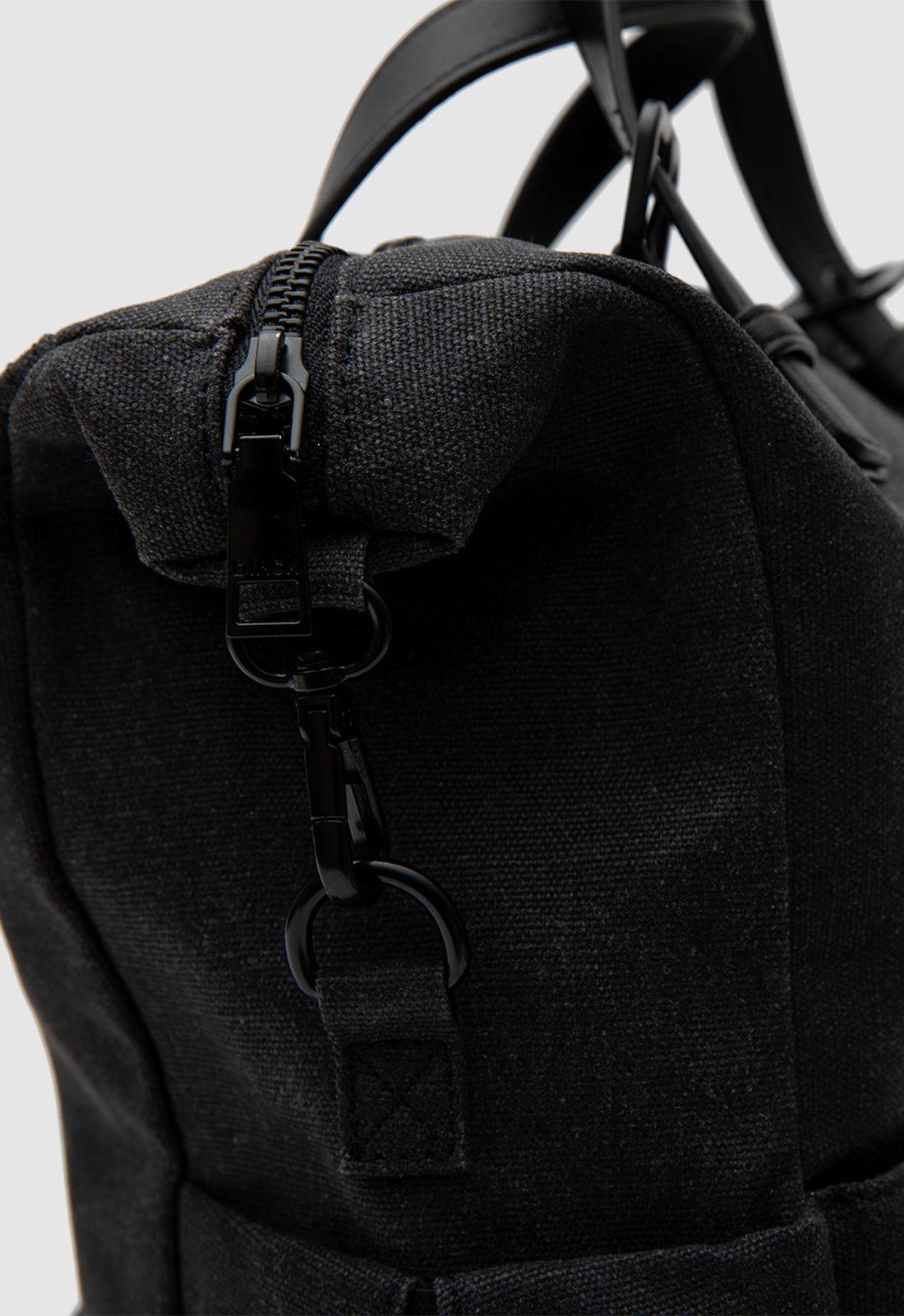 Mochila Waxed Canvas Black Black Bubba-5