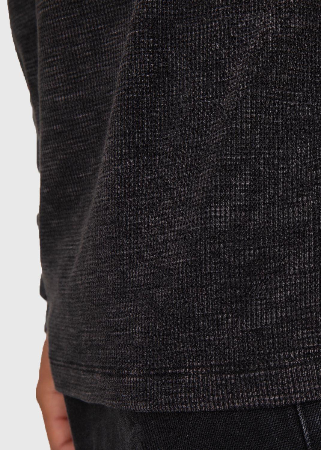 Polera Henley Manga Larga Negra Black Bubba-3