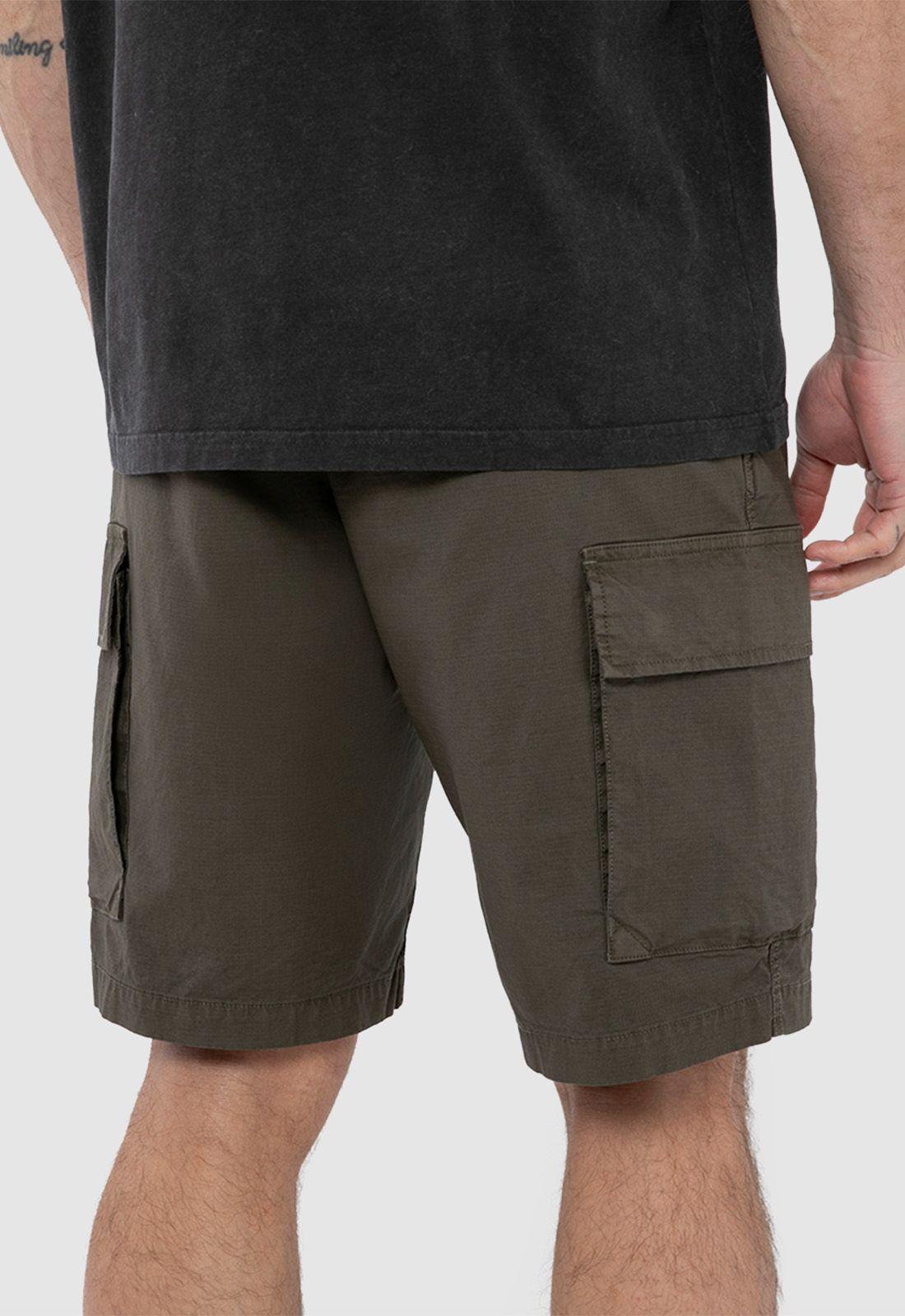 Short Cargo Ripstop Verde Black Bubba-2