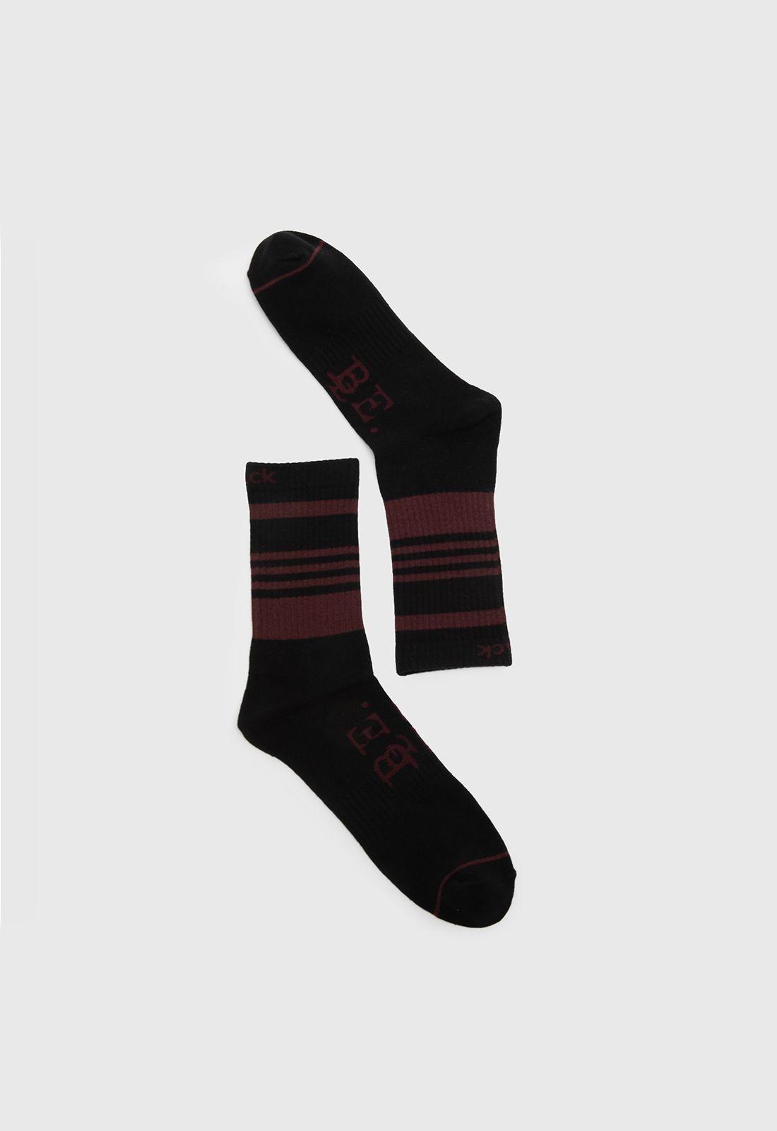 Calcetin Largo Performance Burdeo Black Bubba-0