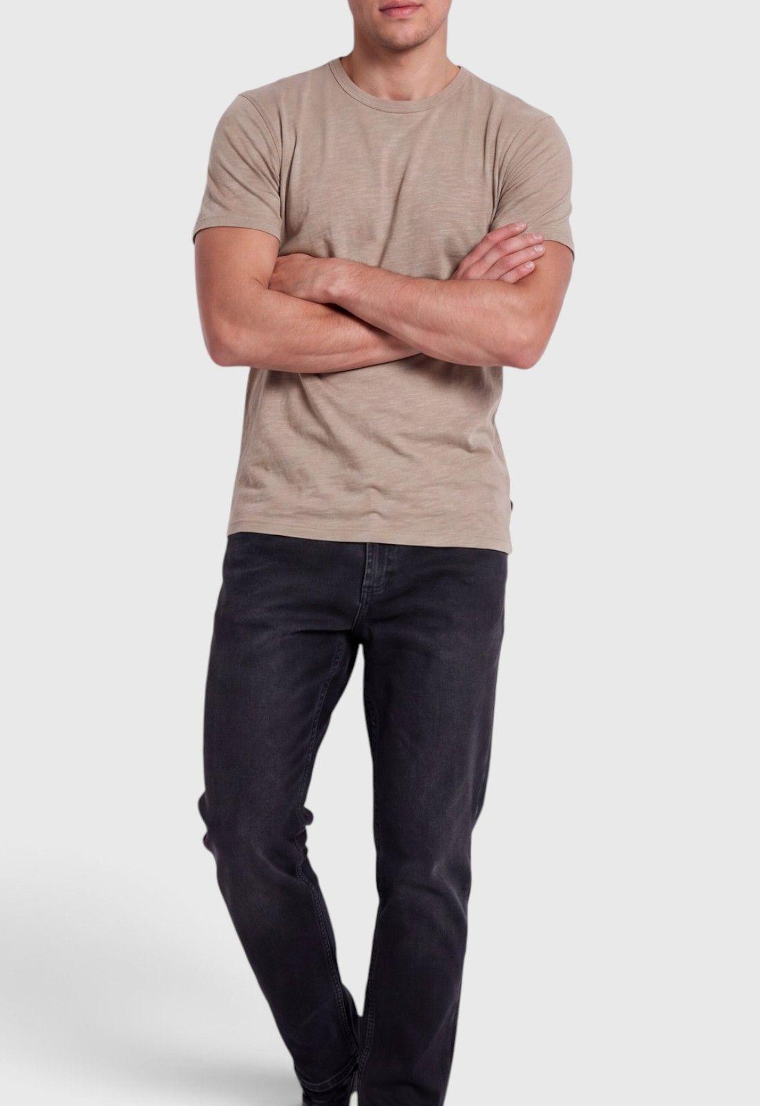 Polera Slub Cotton Manga Corta Arena Black Bubba-2