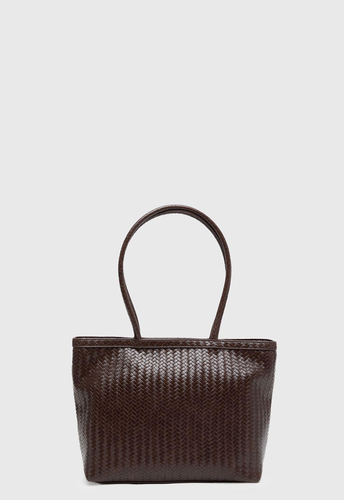 Bolso Tote Buscket Braids Velvet Black Bubba-2