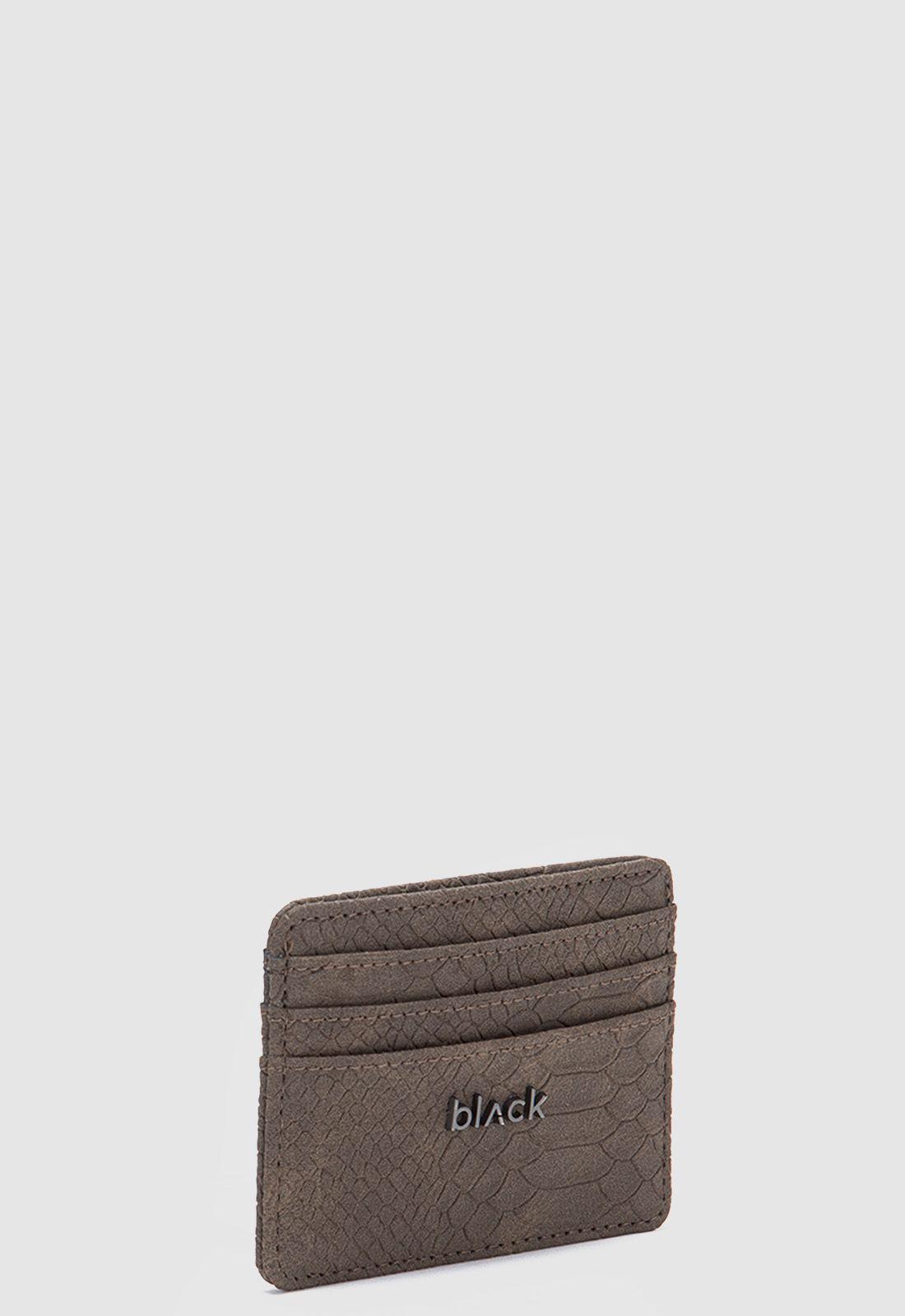 Tarjetero Snake Moka Black Bubba-2