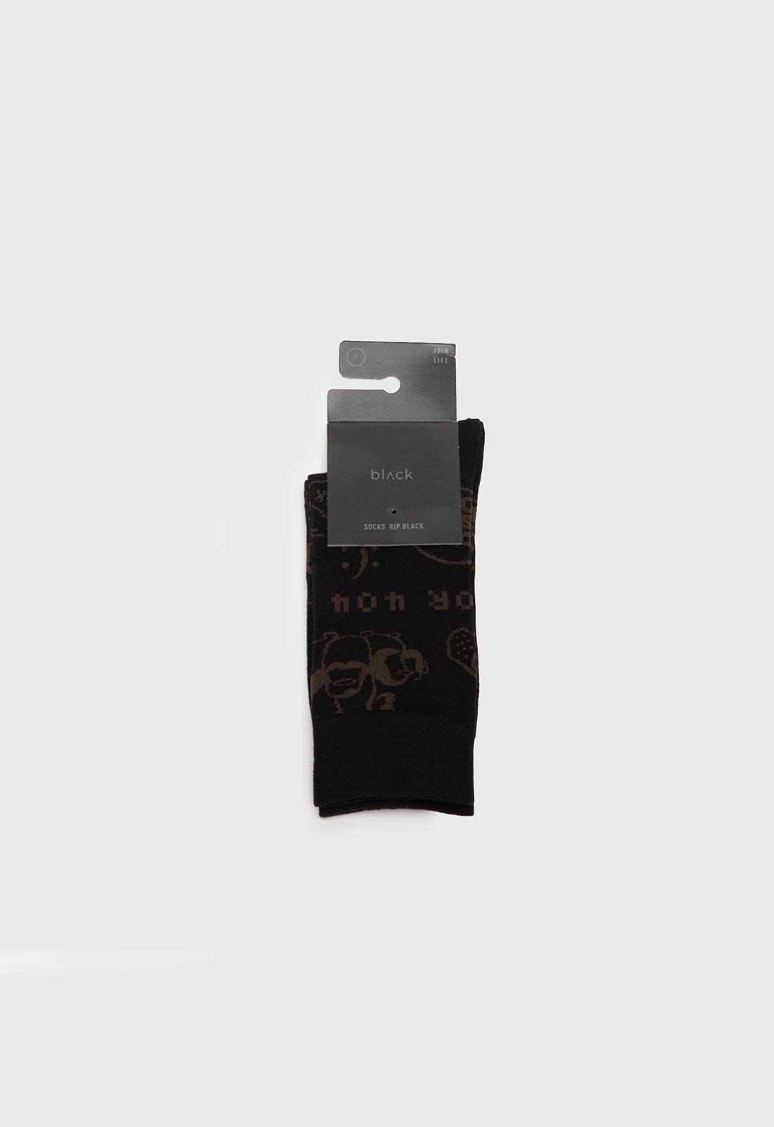 Calcetin Largo Rip Negro Black Bubba-2