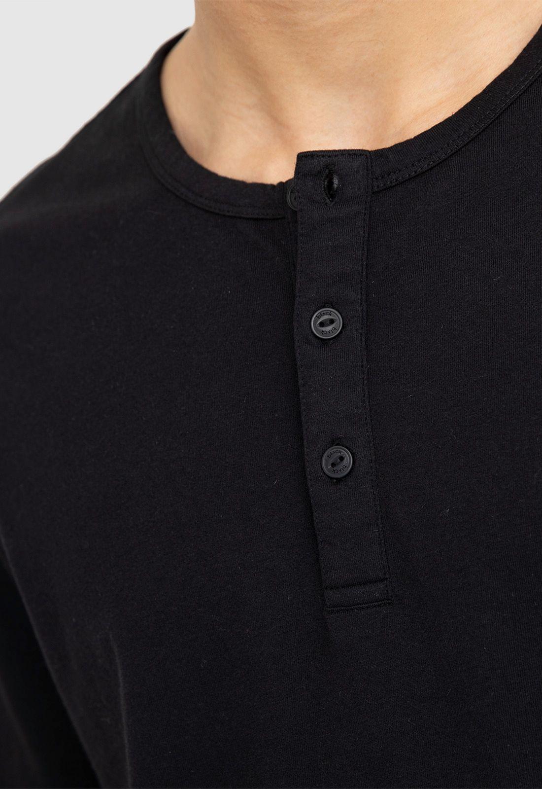 Polera Henley Black Black Bubba-3