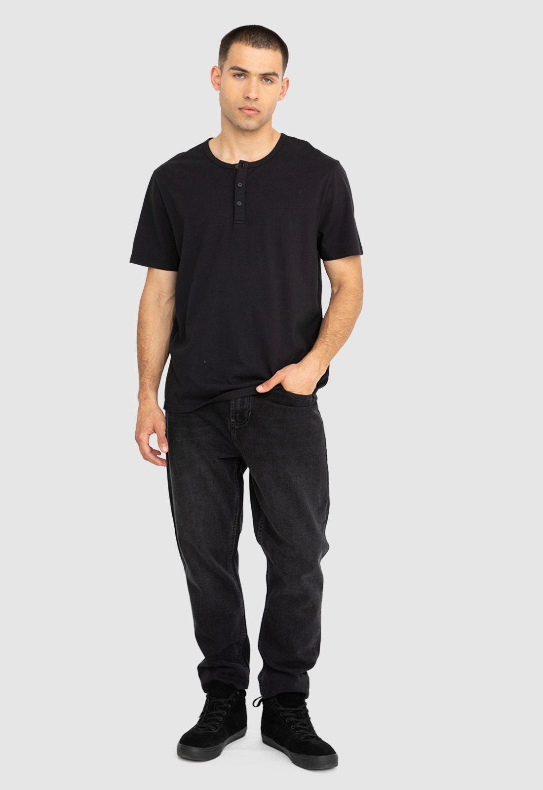 Polera Henley Black Black Bubba-4
