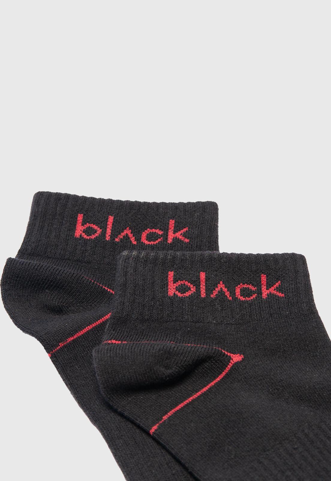 Short Socks Line Stretch Red Black Bubba-2