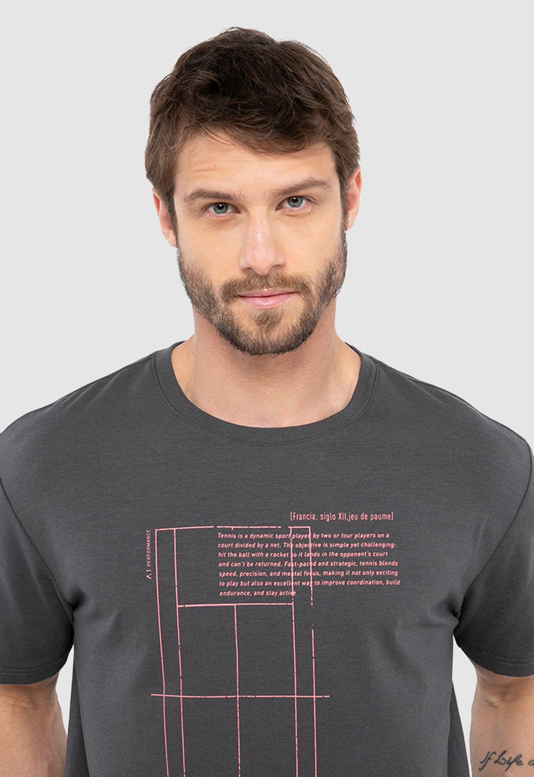 Polera Court Performance Gris Oscuro Black Bubba-2