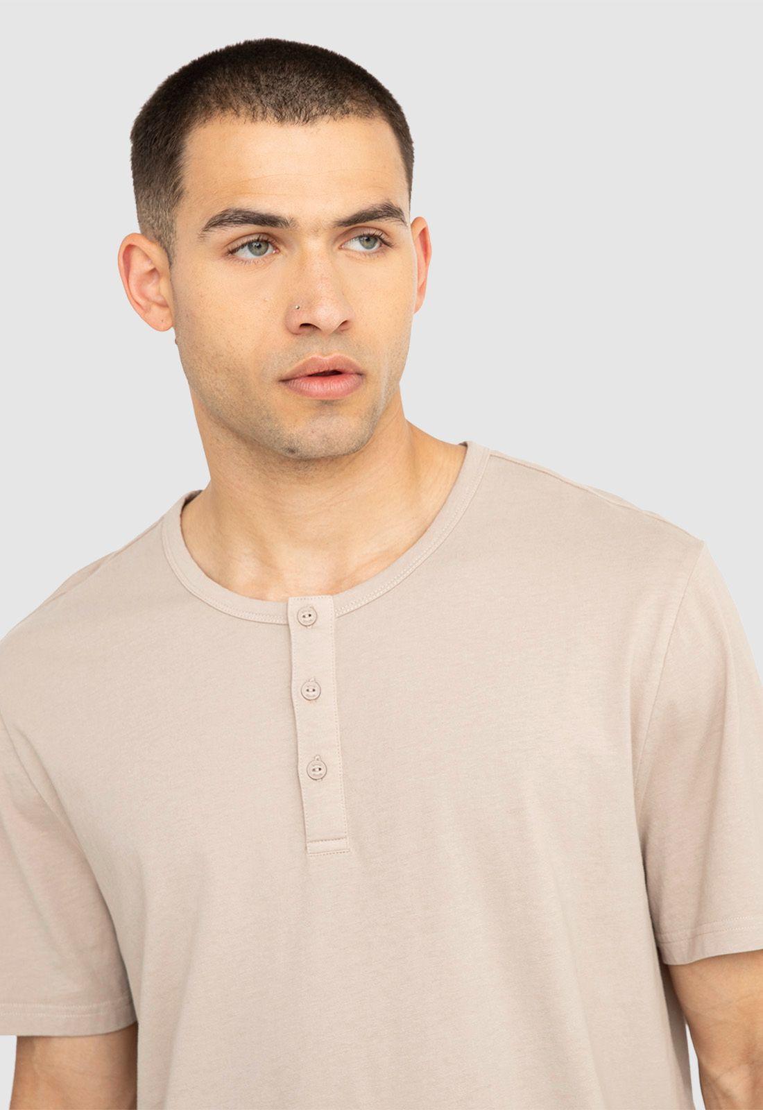 Polera Henley Beige Black Bubba-2