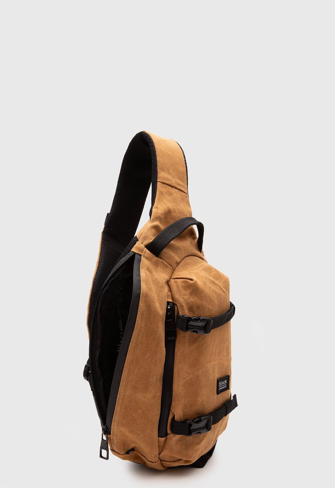 Mochila Sling Bag Soho Mustard Black Bubba-4