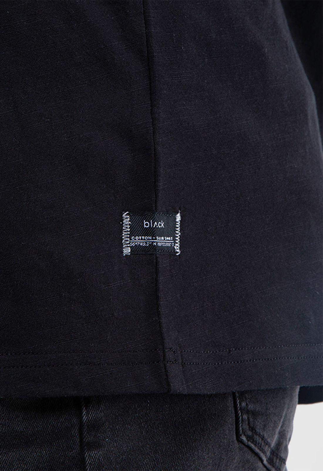 Polera Slub Cotton Negro Black Bubba-3