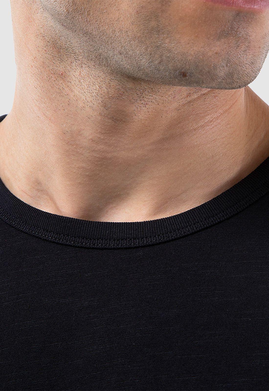 Polera Slub Cotton Negro Black Bubba-4