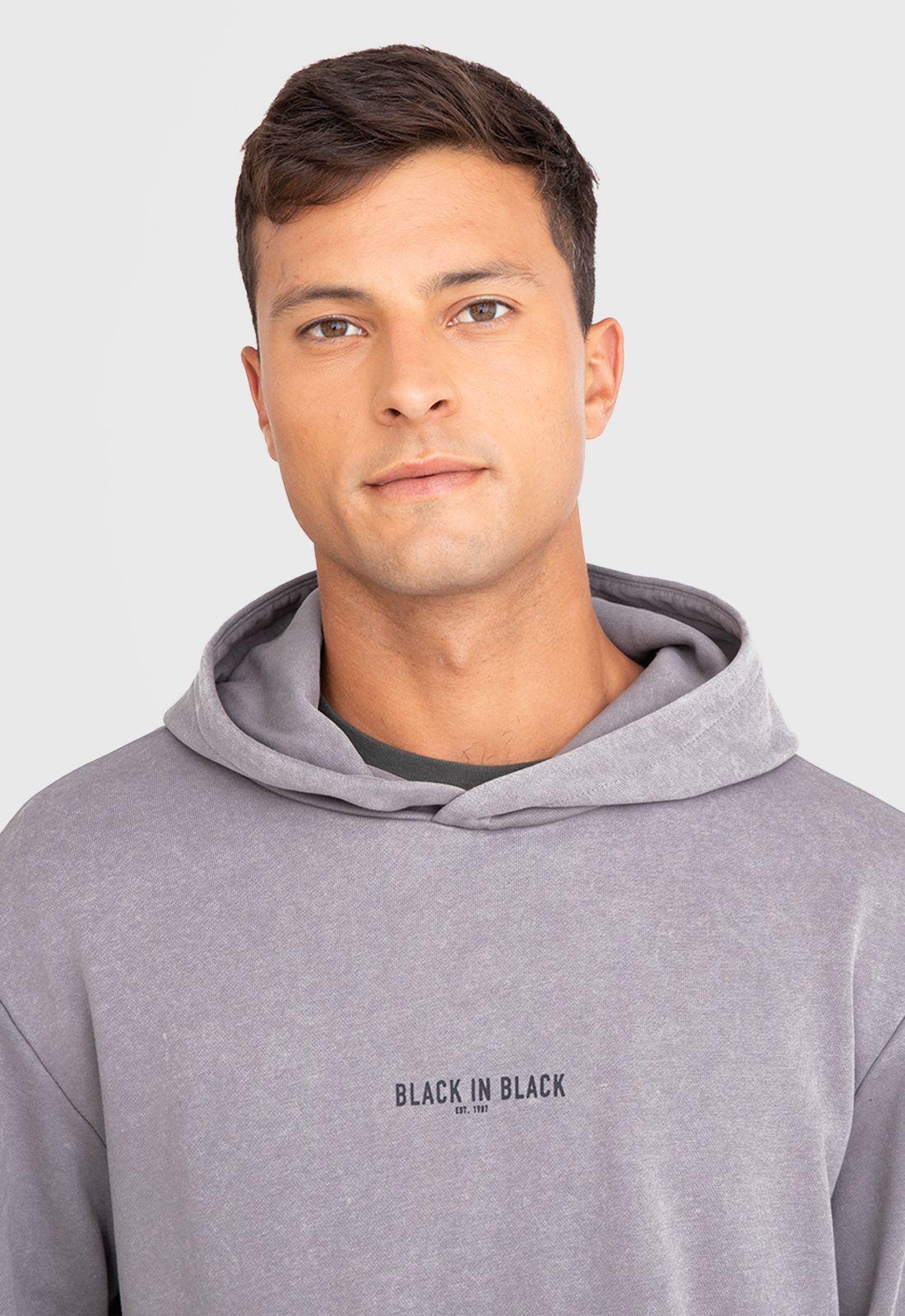 Poleron Hoddie Black In Black Gris Black Bubba-2