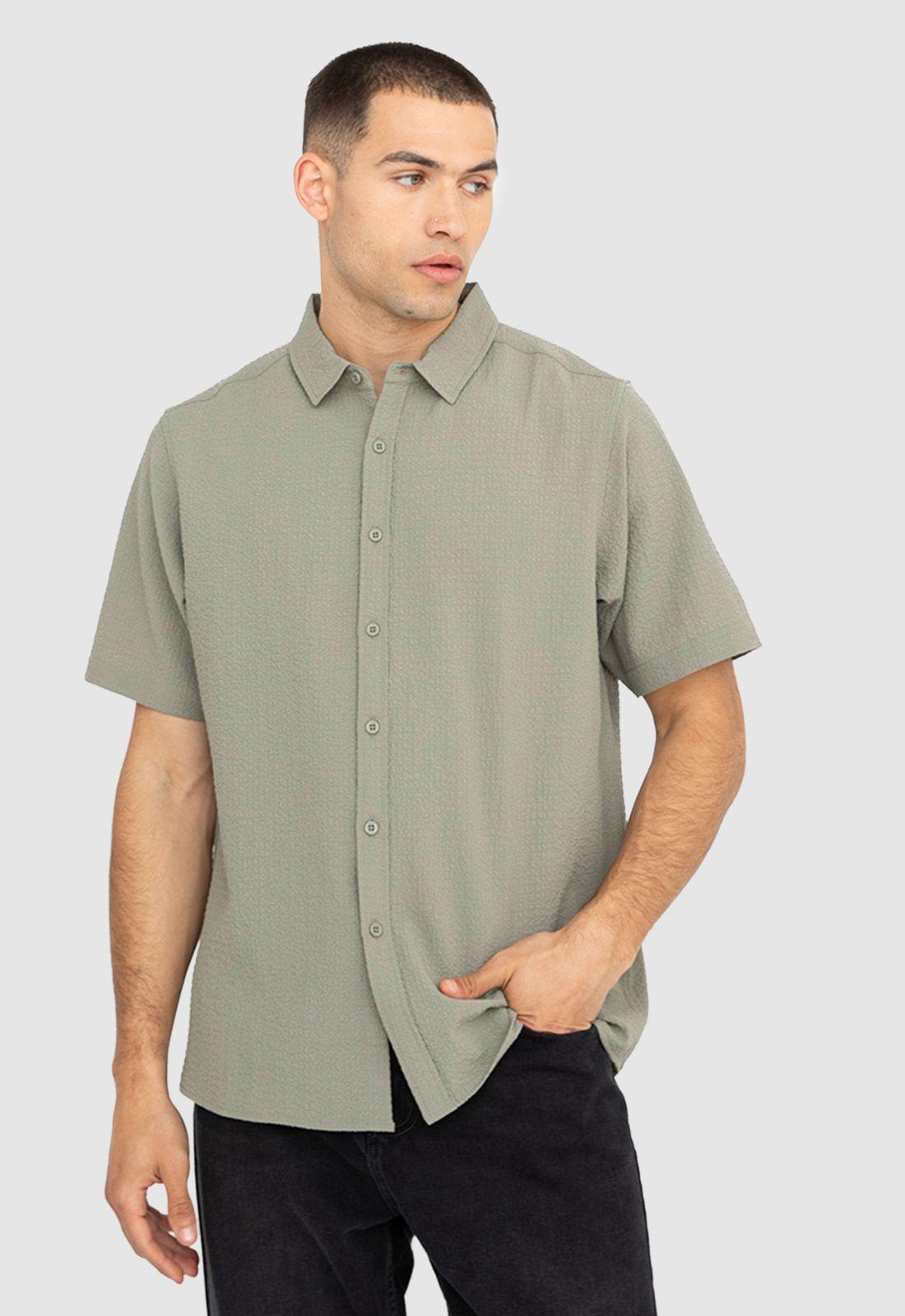 Camisa Wrinkle Green Black Bubba-0
