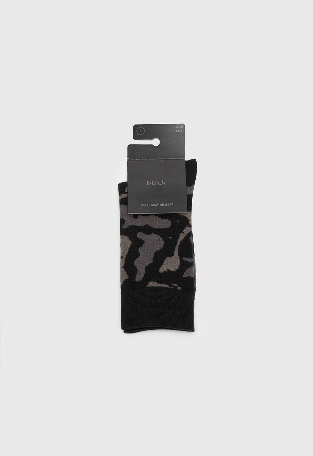 Calcetin Largo Militar Gris Black Bubba-0