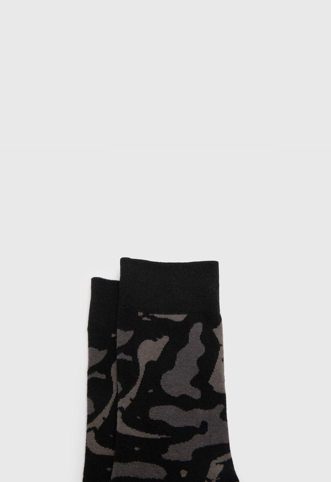 Calcetin Largo Militar Gris Black Bubba-1