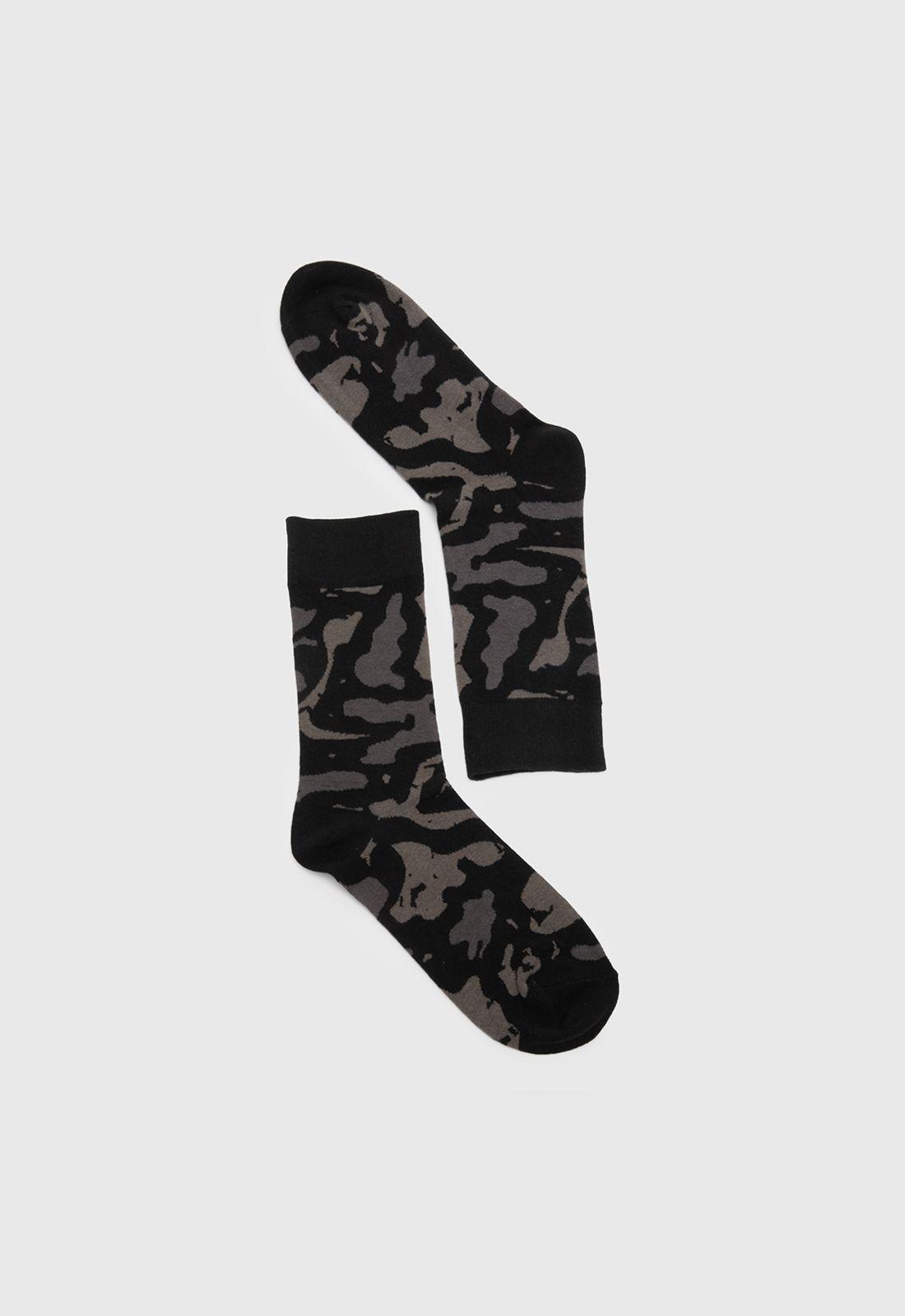 Calcetin Largo Militar Gris Black Bubba-2