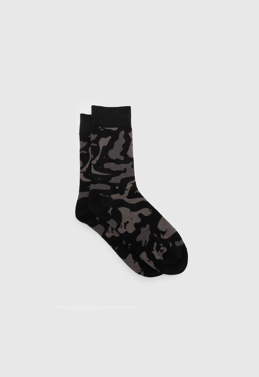 Calcetin Largo Militar Gris Black Bubba-3