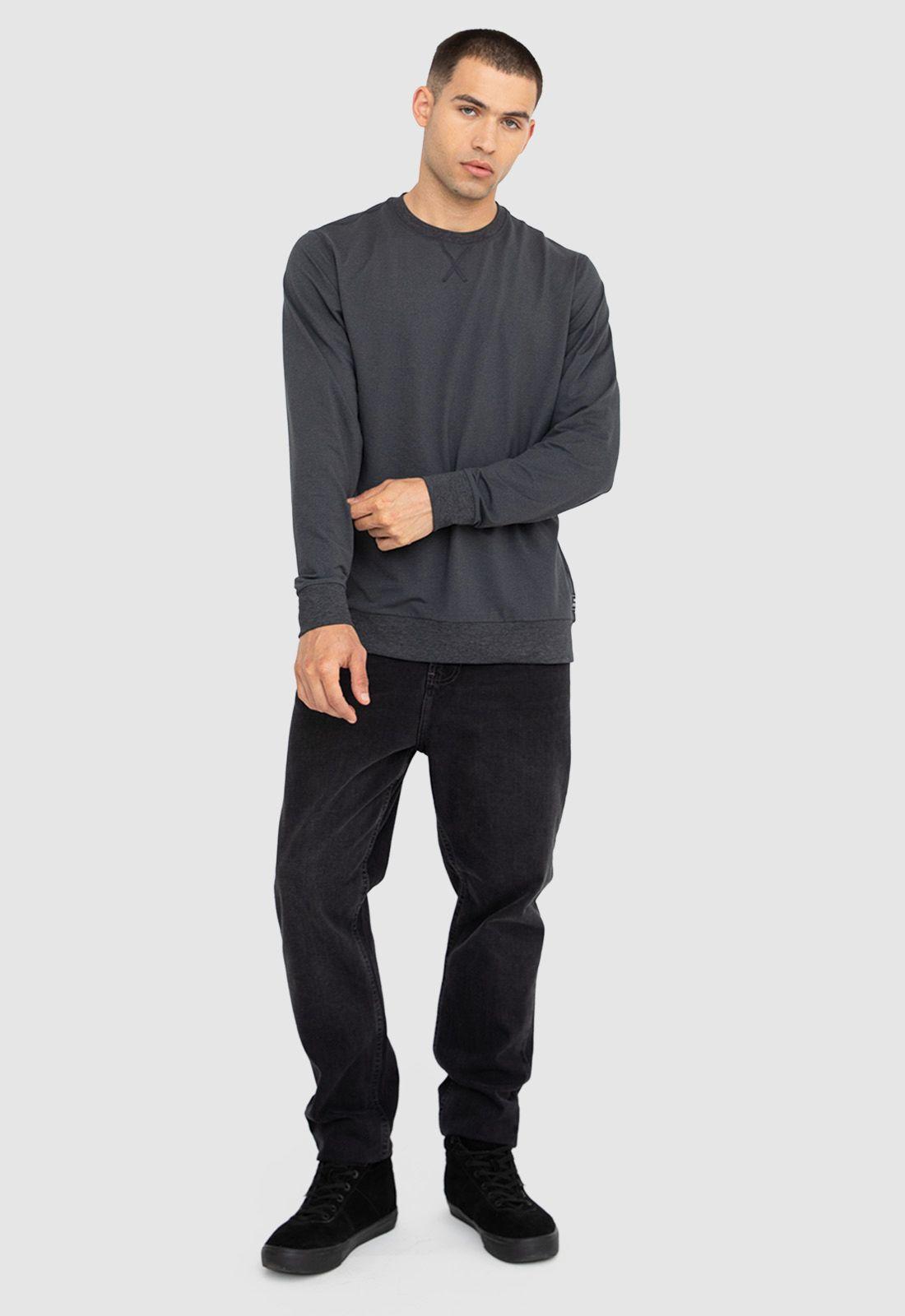 Crewneck Ultra Soft Negro Black Bubba-5